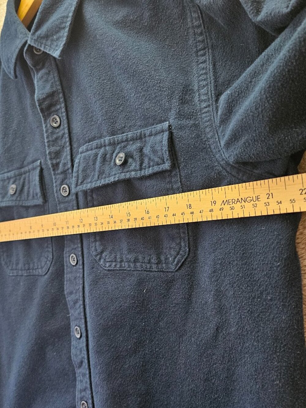 L.L.Bean Men's Chamois Shirt Traditional Fit 100% Cotton Long Sleeve Size M - Picture 6 of 6